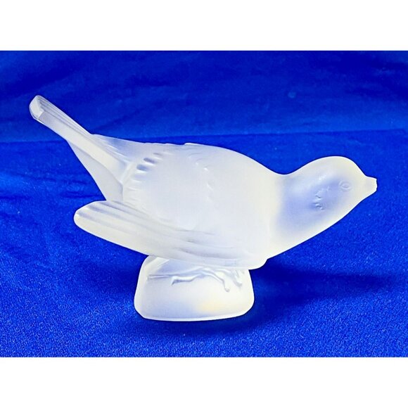 Estate Lalique Frosted Crystal Bird Paperweight! - Damaged! 121 - Picture 5 of 12